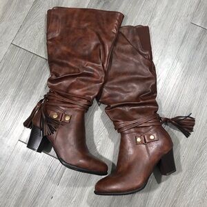 Cloudwalkers NIB by The Avenue Cognac Brown Tall boots size 7W